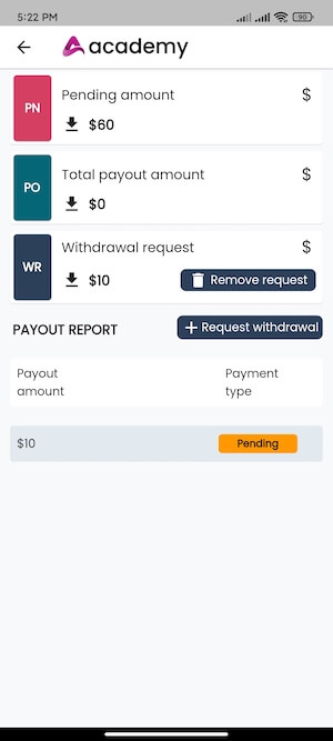 Withdrawal Academy Instructors Mobile App