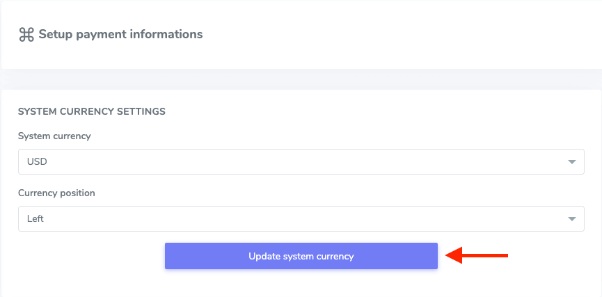 Academy Iyzico System Currency Settings