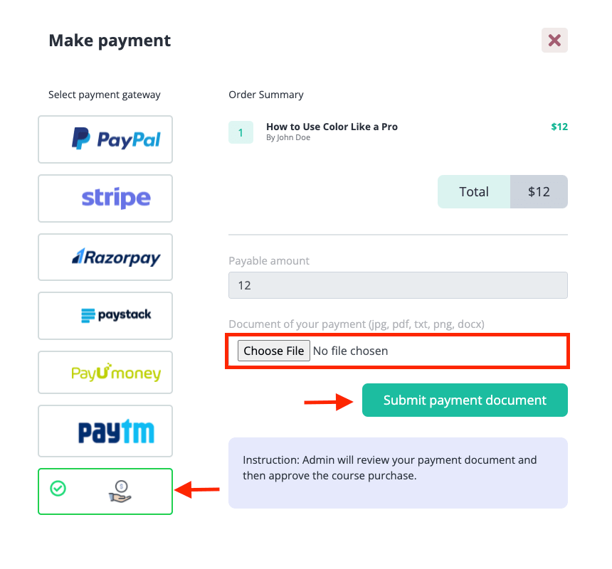 Offline Payment Addons Academy