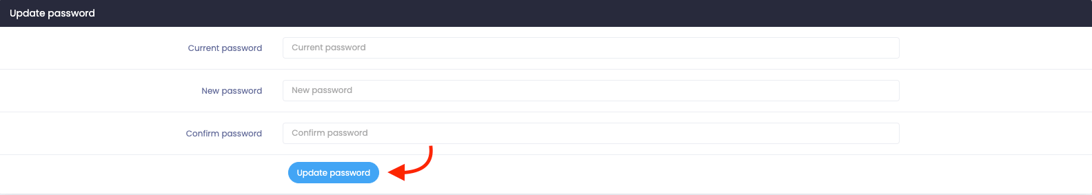 Atlas Updating Customer Password