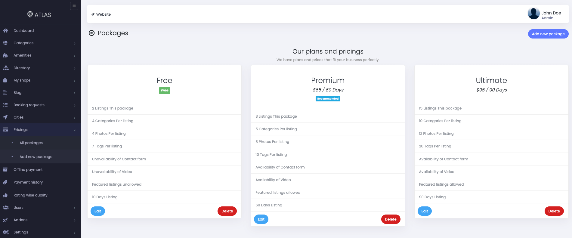 Atlas Pricing Backend