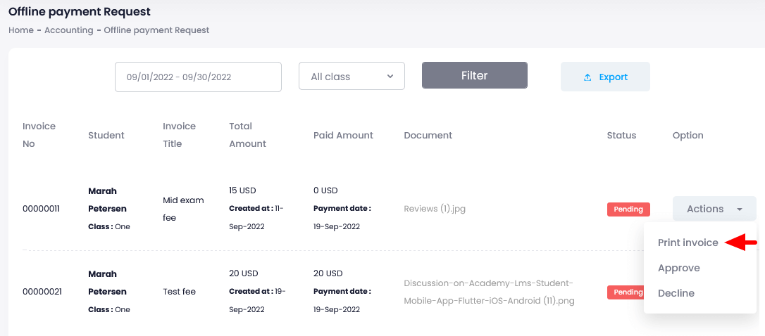 Ekattor 8 Printing Offline Payment